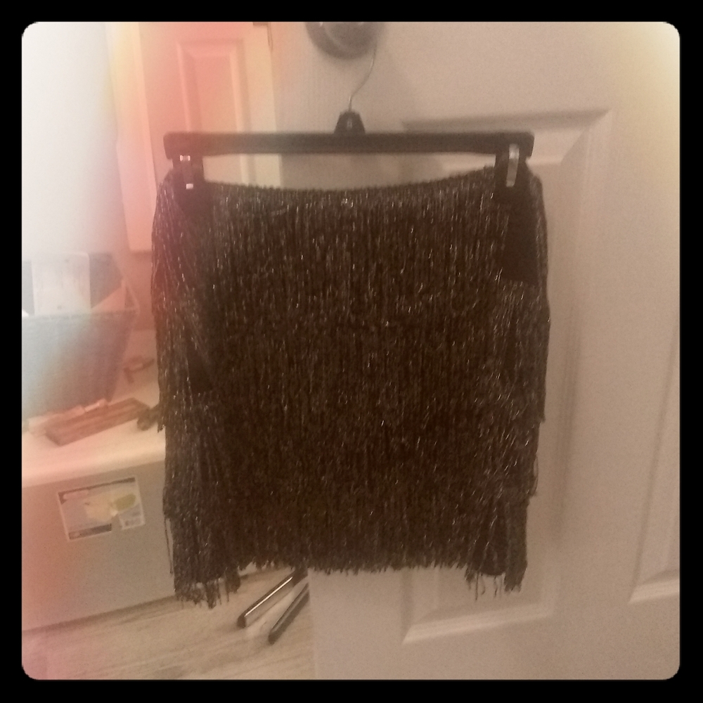 Fringy Black H&M skirt